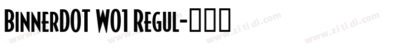 BinnerDOT W01 Regul字体转换